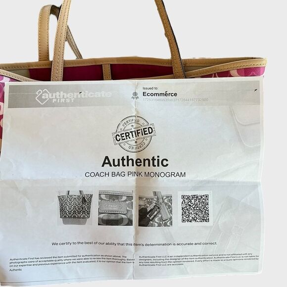 COACH Peyton Park Dream C Large Tote Pink H1393-F26201 COA - Picture 14 of 14